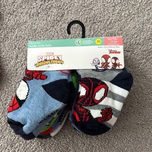 Marvel Spidey Amazing Friends Socks - Blue, Red, Black